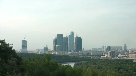 Panorama Of Moscow Time Lapse Stock Footage 7730383