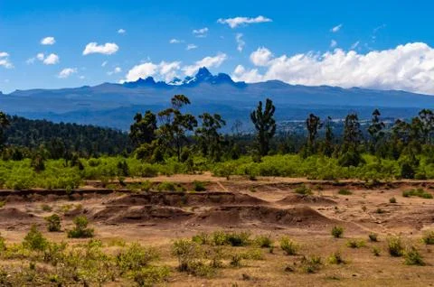 Panorama of Mount Kenya, Stock Photos