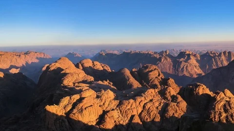Panorama of Mount Sinai Stock Footage