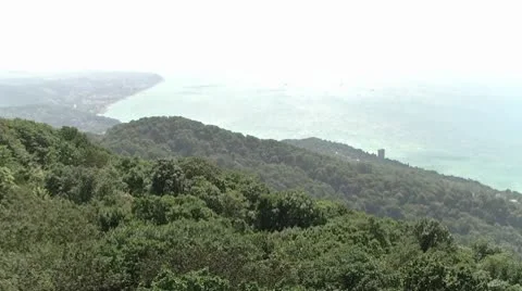 Panorama from Mount Sochi Stock Footage 8911837