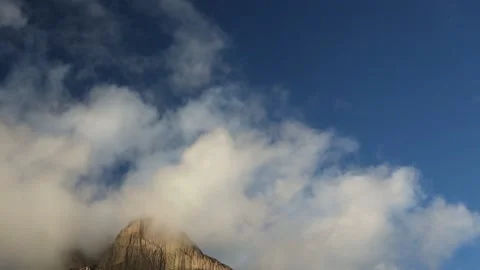 Panorama of the mountain cliffs in the picturesque gorge of the Caucasus. Stock Footage 158459574