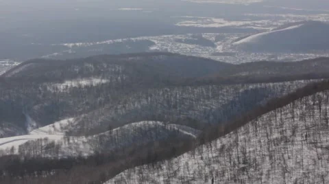 Panorama From Mountain Stock Footage 2040741