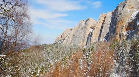Panorama of mountain forests and rocks Big Thach Stock Footage 50764805
