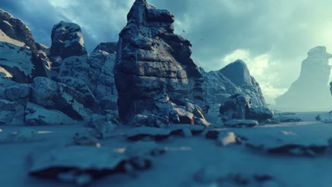 Panorama Of Mountain Landscape In Winter. Stock Footage 321891383