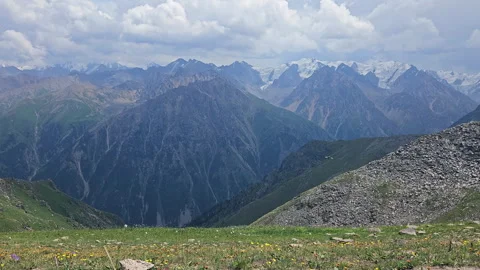 Panorama Of Mountain Peaks Stock Footage 249812118