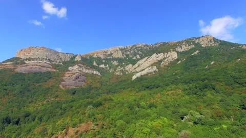 Panorama of the mountain range. bird's eye view. Stock-Footage 88482013