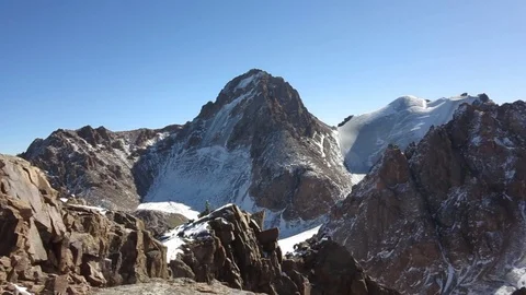 Panorama of a mountain ridge Stock Footage 81854288