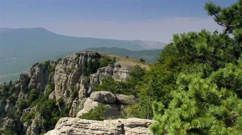Panorama of mountain rocks Stock-Footage 60848137