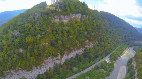 Panorama of a mountain valley Stock Footage 42863308