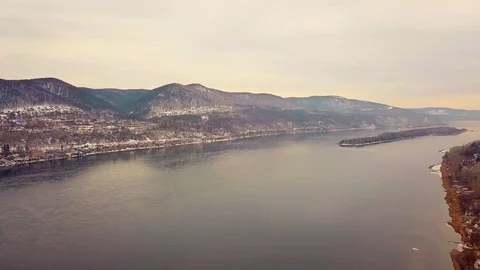 Panorama of mountains and rivers 库存影片 89906387