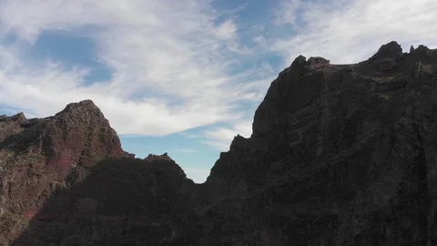 Panorama of the mountains. Drone Stock Footage 120738701