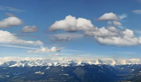 Panorama with mountains Stock Photos