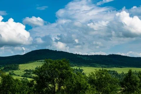 Panorama of the mountains. Stock Photos