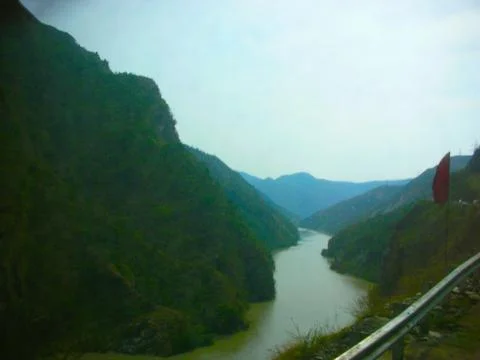 A panorama in mountains Stock Photos