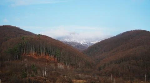 Panorama of the mountains Stock Photos