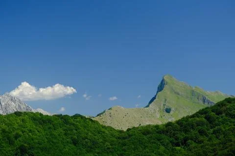 Panorama of mountains. Stock Photos