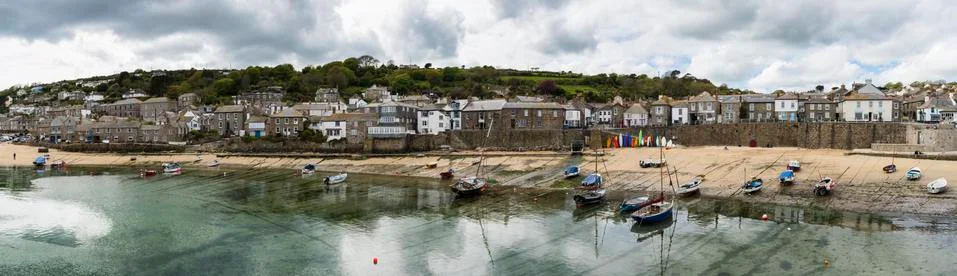 Panorama of Mousehole Stock Photos