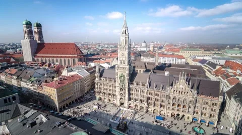 Panorama of Munich - 4K time lapse Stock Footage 62463275