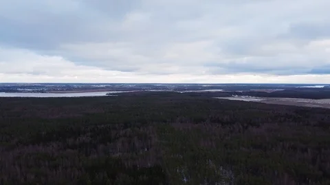 Panorama of nature from a height. Stock Footage 123797480