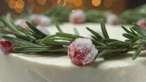 Panorama New Year's Cake Stock Footage 295279048