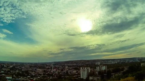 Panorama night city Stock Footage 67641395