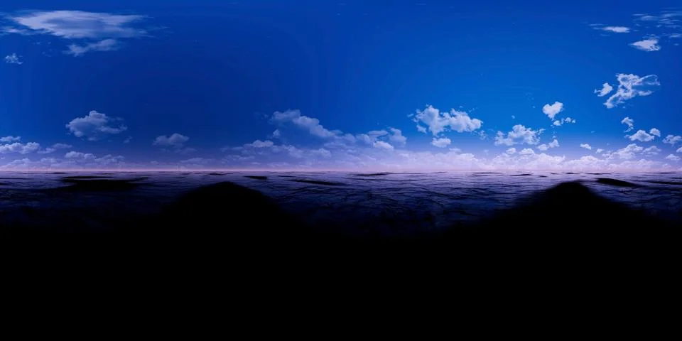 Panorama night with ocean Stock-Illustration