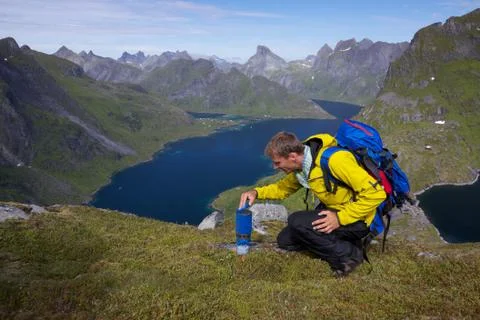Panorama in norway Stock Photos