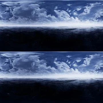 Panorama ocean 3d Stock-Illustration