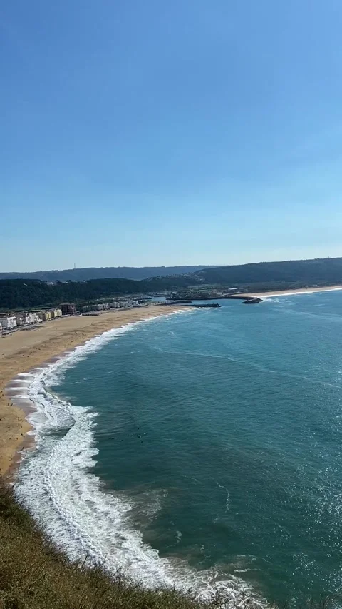 Panorama of the ocean coast. General plan of the ocean coast from above. Beach Stock Footage 307315027
