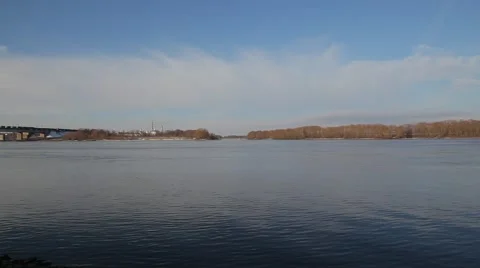 Panorama of the Oka River. Video stock 48896508