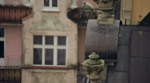 Panorama of old beautiful building in old town in Wroclaw, Poland. Stock Footage 38939227