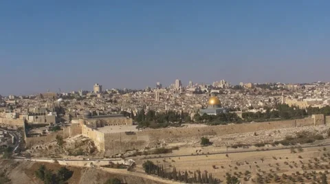 Panorama the old city Jerusalem Stock Footage 995500