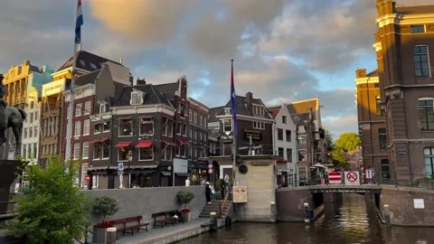 Panorama Of The Old Part of Amsterdam Stock Footage 202200898