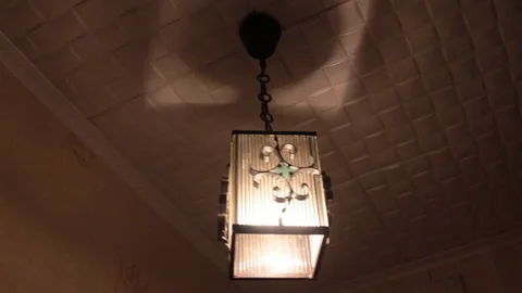 Panorama of the old Soviet lamp Stock Footage 100893009