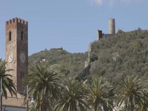 Panorama of an old tower in Italy Stock Footage 71810959