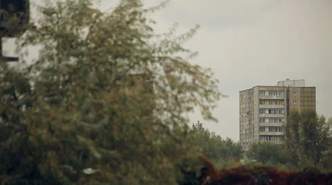 Panorama of old town in Warsaw (unesco heritage site in Poland). Stock Footage