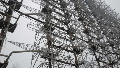 Panorama over-the-horizon radar Duga Stock-Footage 194709178