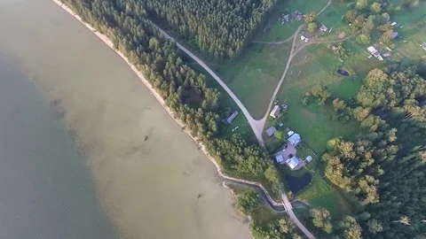 Panorama over the lake Stock Footage 99119212