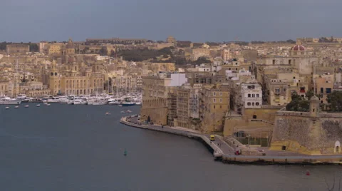 Panorama over a Luxury View in Valletta Malta Stock Footage 65237907