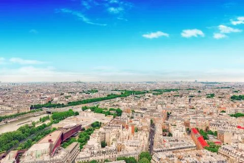 Panorama of Paris view from the Eiffel tower. Foto stock