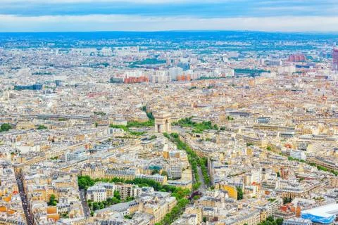 Panorama of Paris view from the Eiffel tower. Foto stock