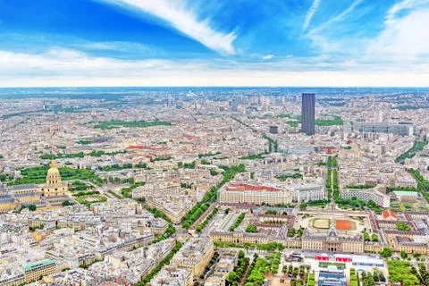 Panorama of Paris view from the Eiffel tower. 스톡 사진
