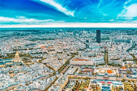 Panorama of Paris view from the Eiffel tower. Stock-Fotos