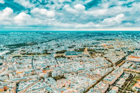 Panorama of Paris view from the Eiffel tower. Foto stock