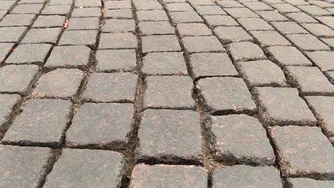 Panorama on paved street close-up Stock Footage 85670882