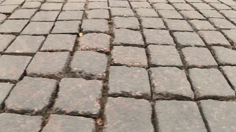 Panorama on paved street close-up Stock Footage 85671037