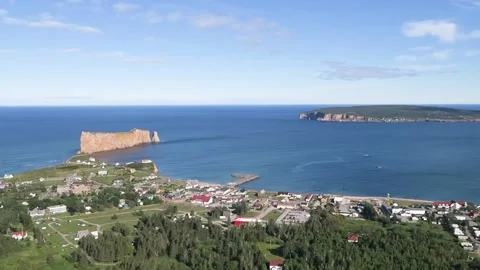 Panorama of Percé 库存影片 140954801