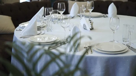 Panorama plan for banquet hall Stock Footage 106080377
