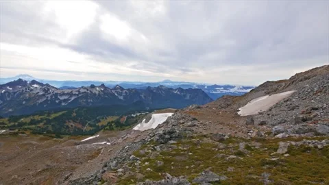 Panorama Point Viewpoint on Skyline Trail, Mount Rainier National Park, Washingt Video stock 332139798