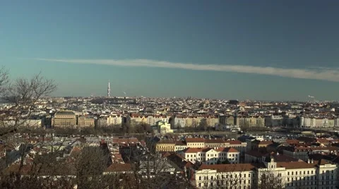 Panorama Of Prague, Czech Republic, On A Sunny Day Stock Video Footage Stock Footage 59140781
